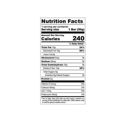 Date Sweetened Dark Chocolate - Almond Sea Salt