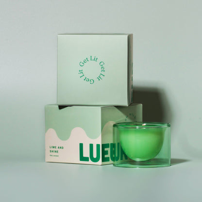 Lime and Shine | Soy-Wax, Candle, Toxic Free, Reusable Green Vessel, No Label