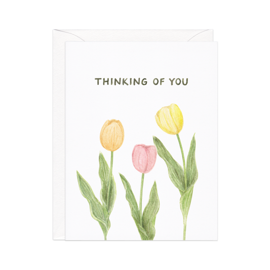 Thinking Of You Tulips — Floral Sympathy / Support Card