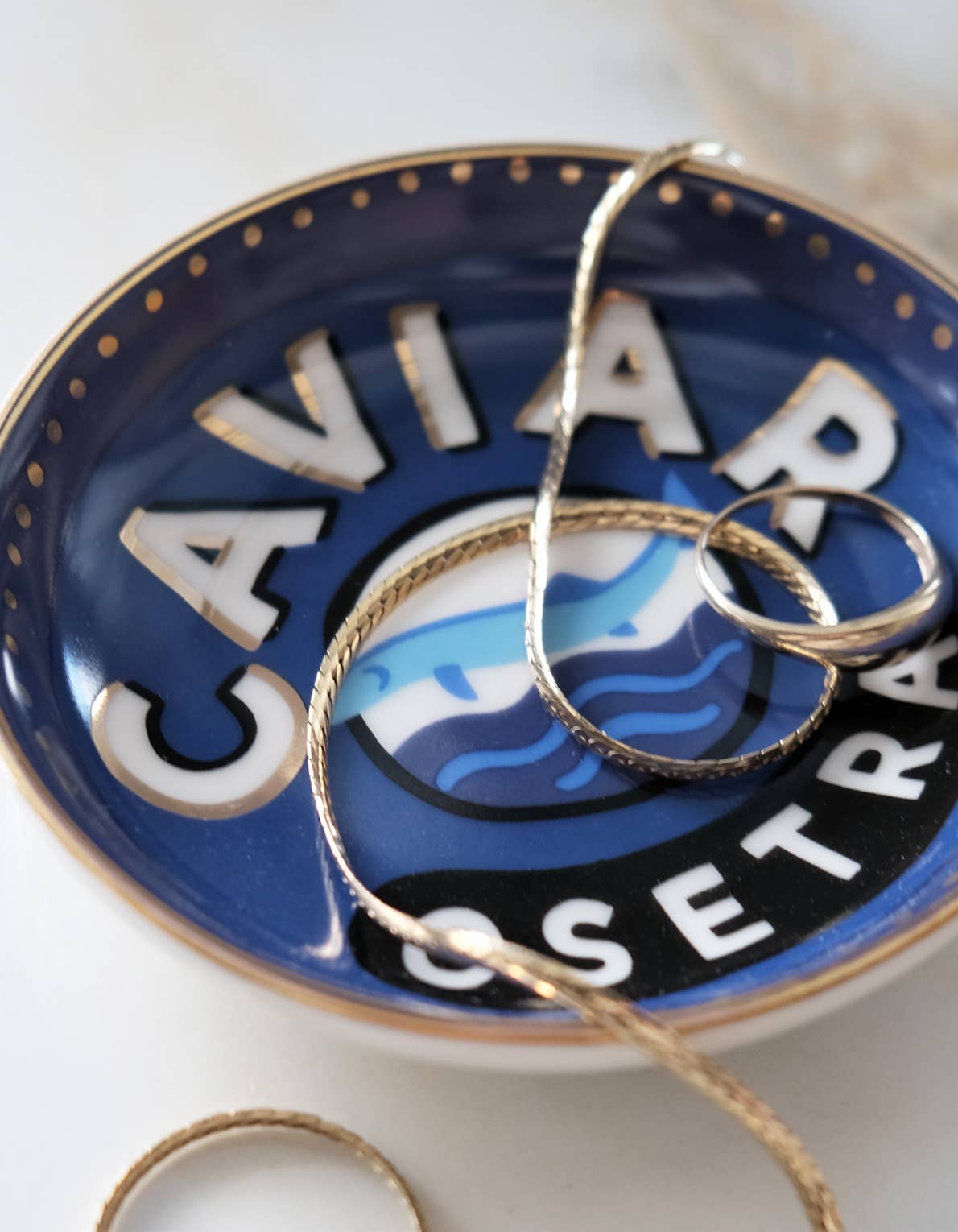 Caviar Porcelain Trinket Dish