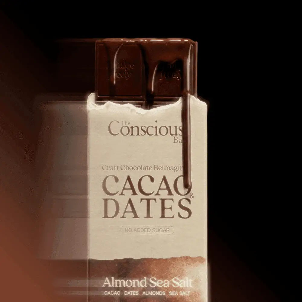 Date Sweetened Dark Chocolate - Almond Sea Salt