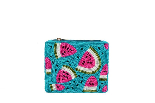 Beaded Watermelon Coin Purse