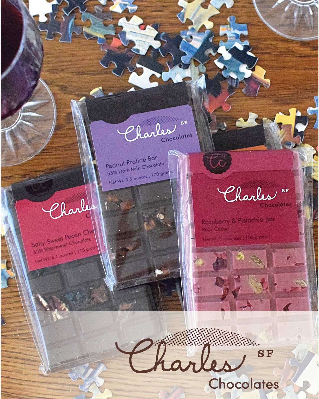 Ruby Cacao Raspberry Pistachio Bar, 3.5 oz