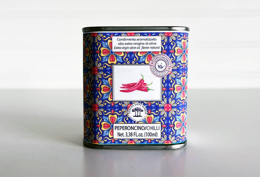 Italian Infused Extra Virgin Olive Oil in Tin - 100ml: Chili