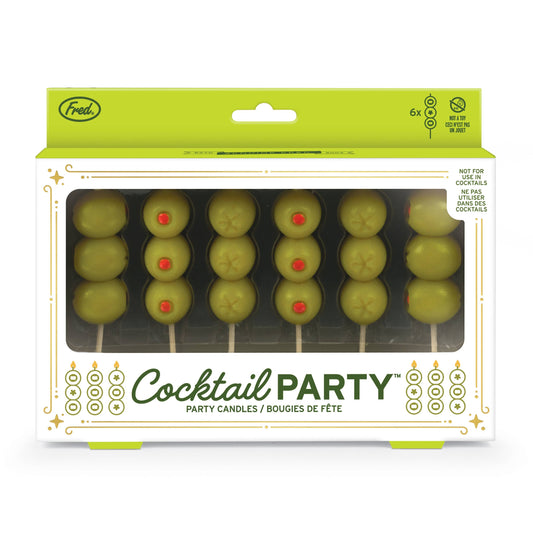 COCKTAIL PARTY Olive Candles - Set of 6