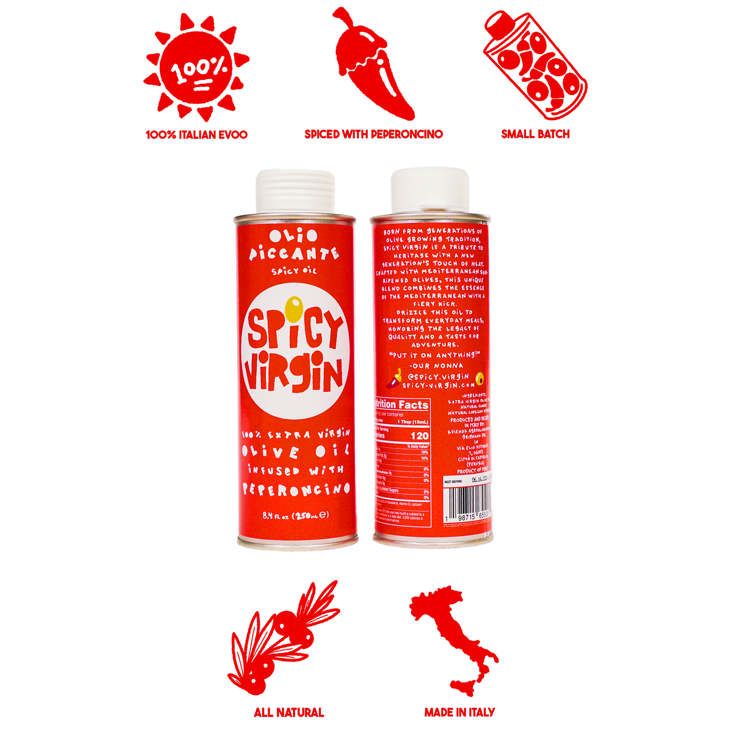 Spicy Virgin - Spicy Italian Olive Oil (Olio Piccante)