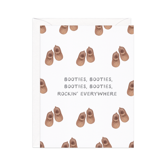 Miss New Booties — Pop Culture Pun New Baby Card