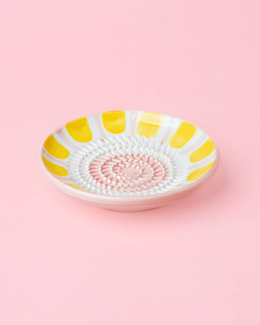 Handmade Pink & Yellow Grater Dish