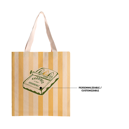 Customizable sardine tote bag 100% cotton: Pink