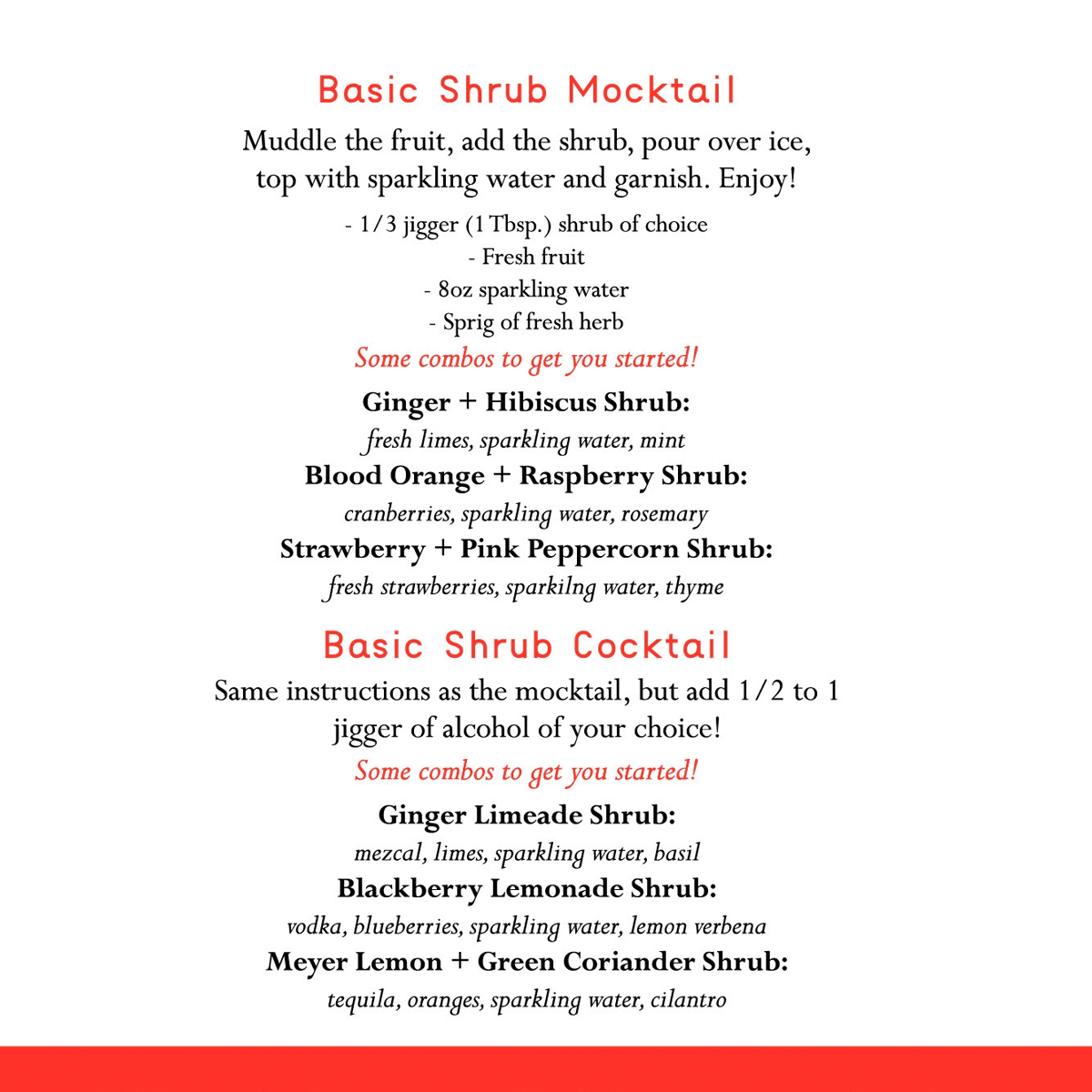 Blood Orange + Meyer Lemon + Tangerine Shrub - Another Banger