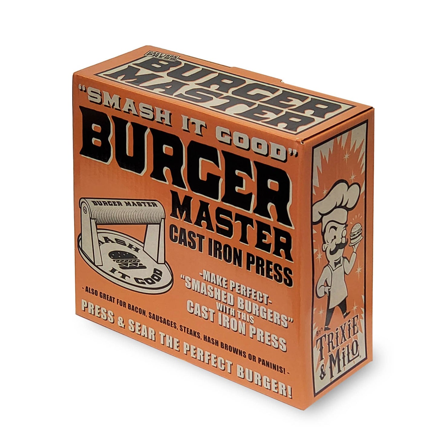 "Burger Master" Cast Iron Grill Press - Another Banger