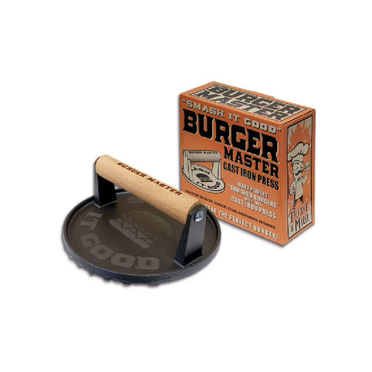 "Burger Master" Cast Iron Grill Press - Another Banger