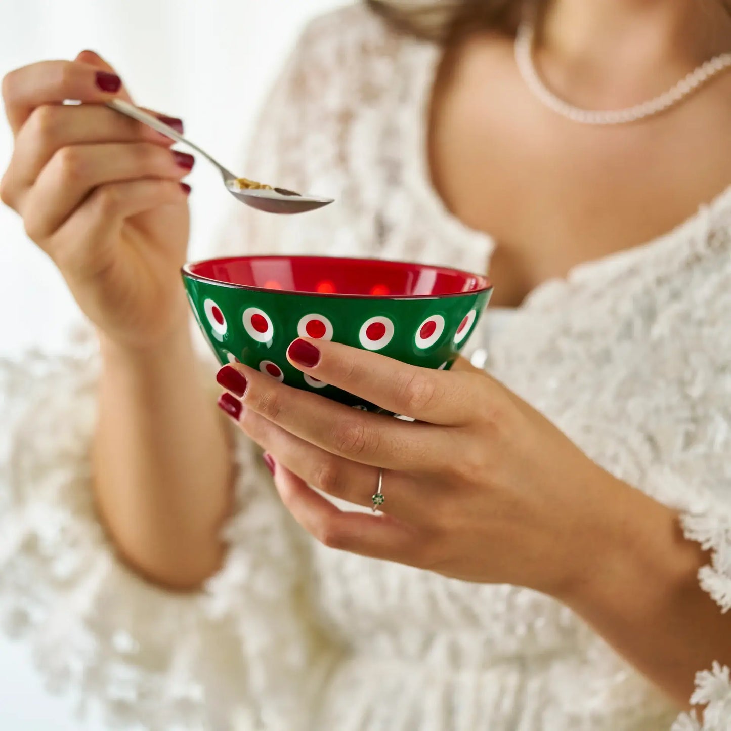 LE MURRINE Large Bowl : White/White / 4,33x9,84x9,84 in.