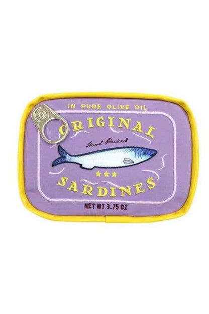 Sardine's Tin Can Gift Cosmetic Bag: Aqua/Coral