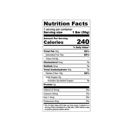 Date Sweetened Dark Chocolate - Roasted Hazelnut