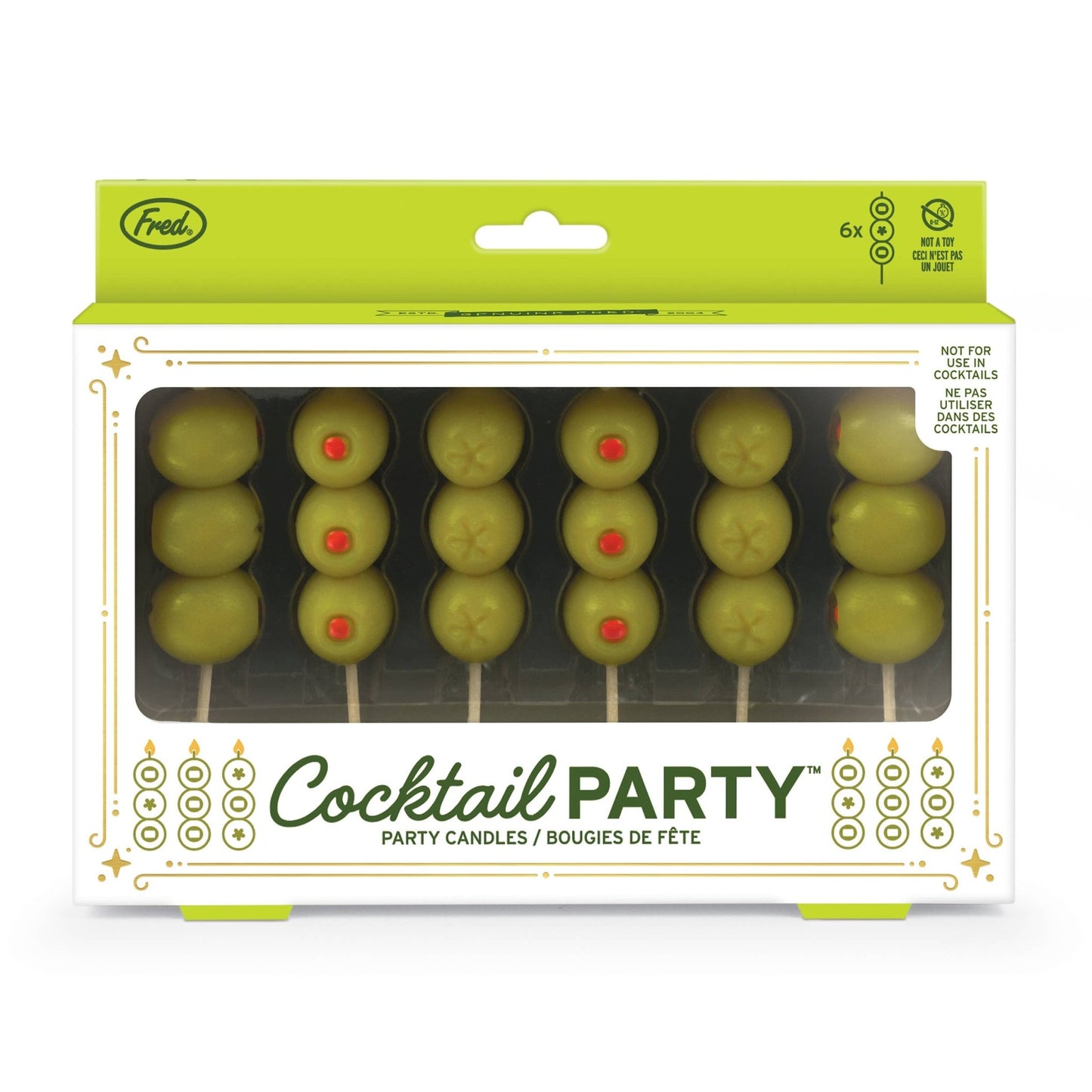 COCKTAIL PARTY Olive Candles - Set of 6 - Another Banger