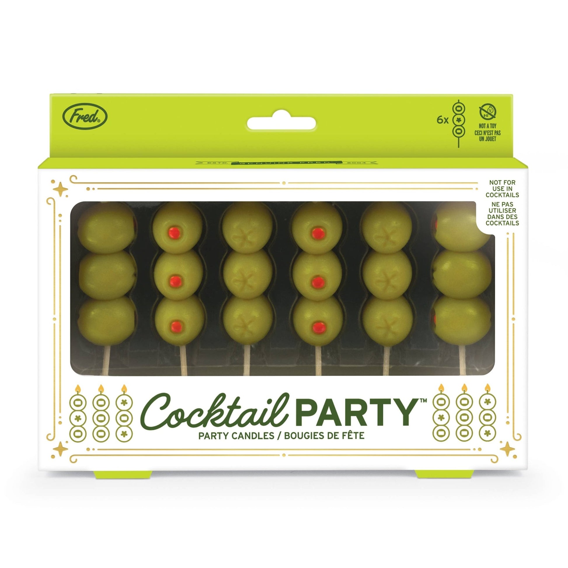 COCKTAIL PARTY Olive Candles - Set of 6 - Another Banger