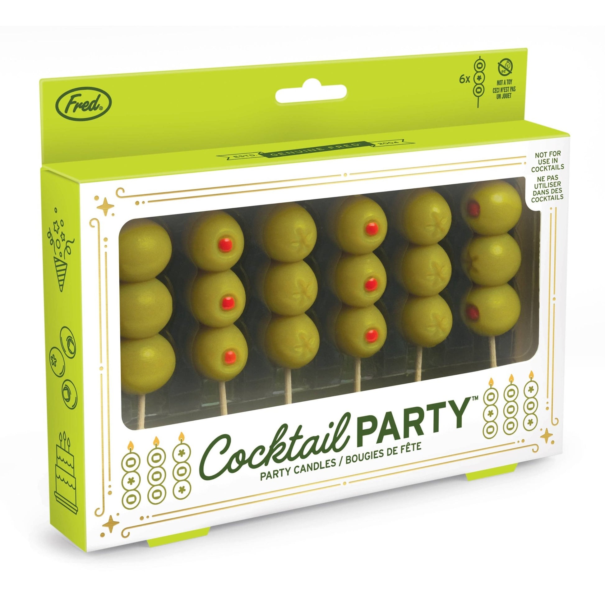 COCKTAIL PARTY Olive Candles - Set of 6 - Another Banger