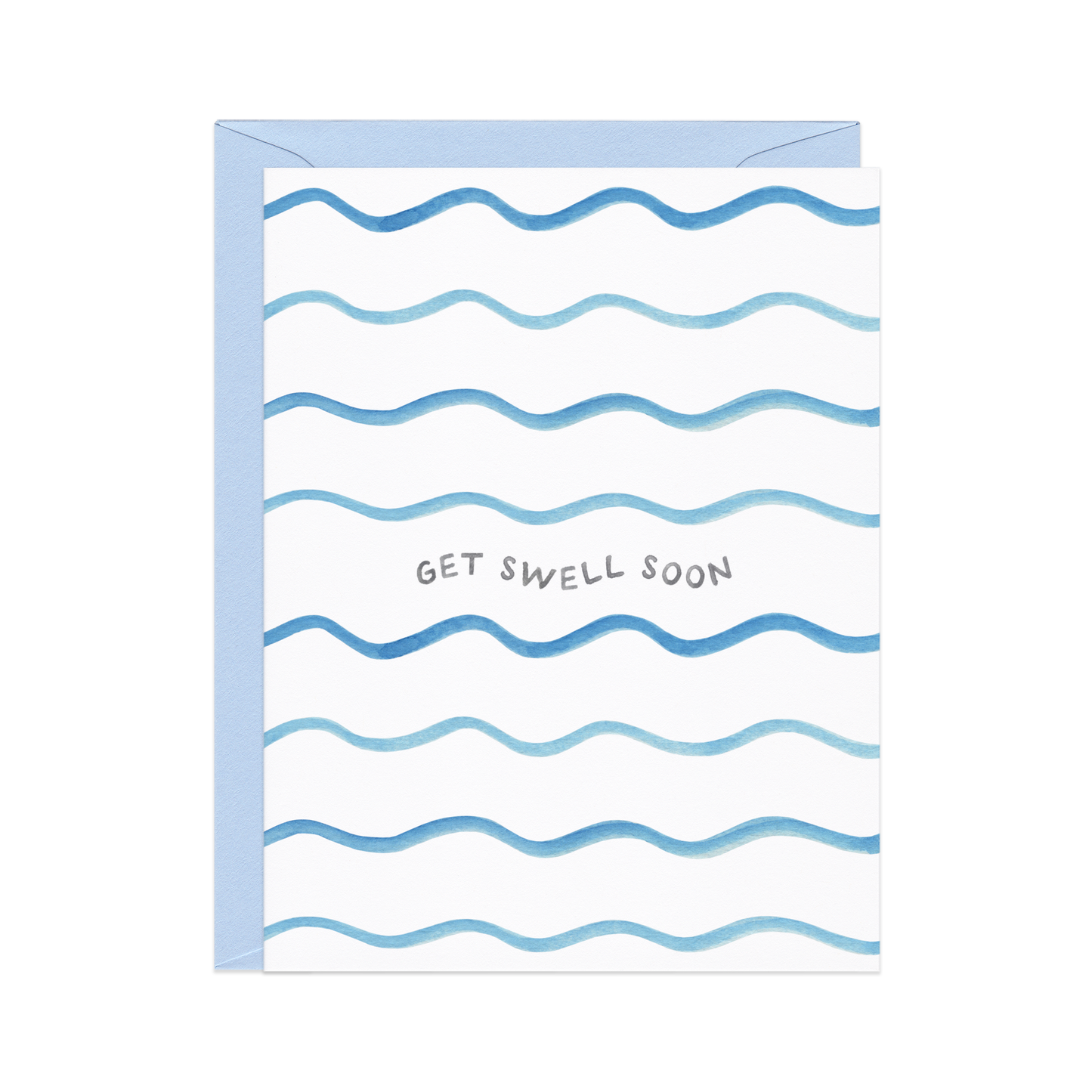 Get Swell Soon — Abstract Coastal Sympathy / Support Card