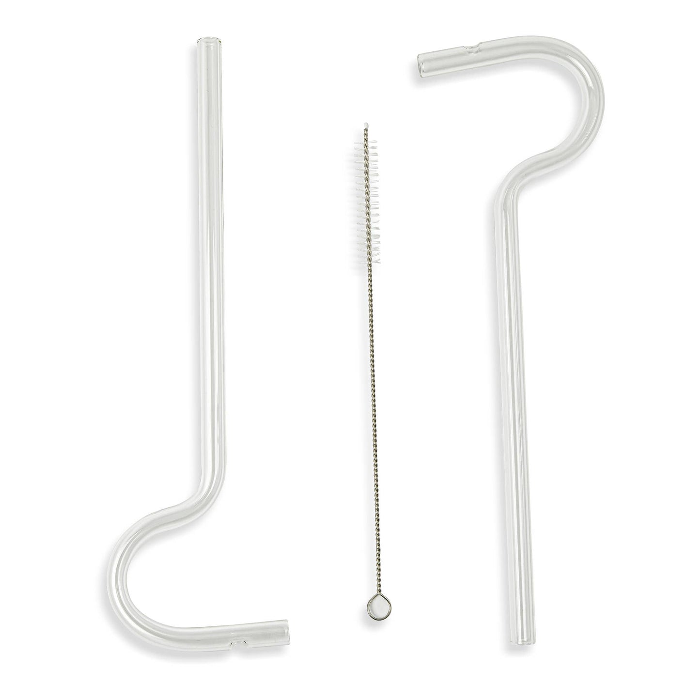 2pk Anti Wrinkle Straws w/ Brush Cleaner – Clear