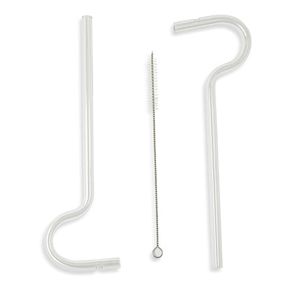 2pk Anti Wrinkle Straws w/ Brush Cleaner – Clear