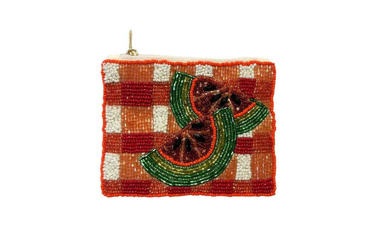 Beaded Watermelon Coin Purse