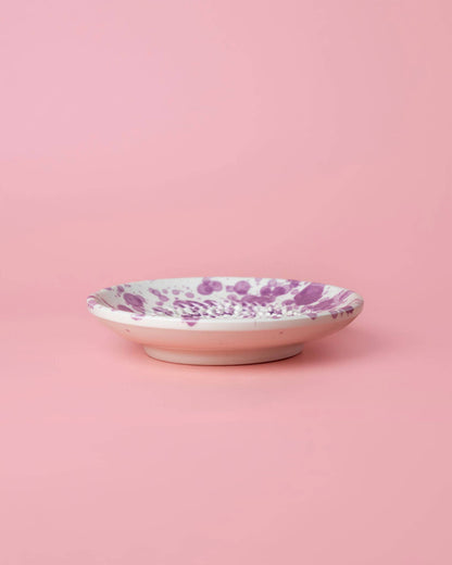 Handmade Ceramic Grater Dish Violet & White