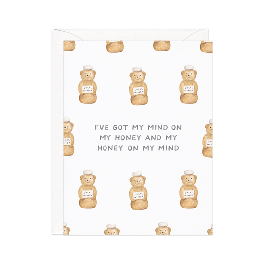 Mind On My Honey — Hip Hop Pun Love Card