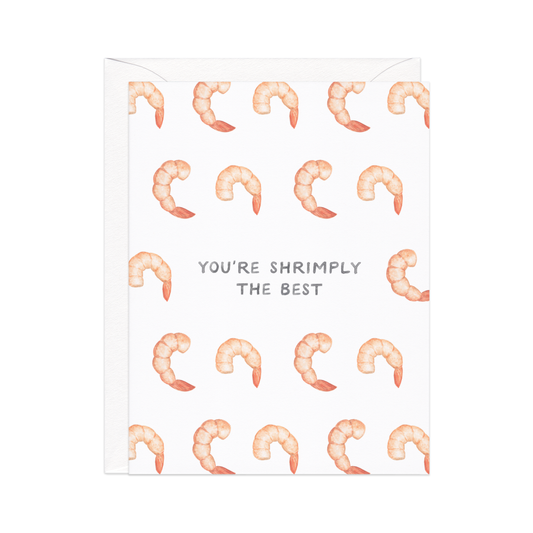 Shrimply The Best — Animal Pun Friendship Card