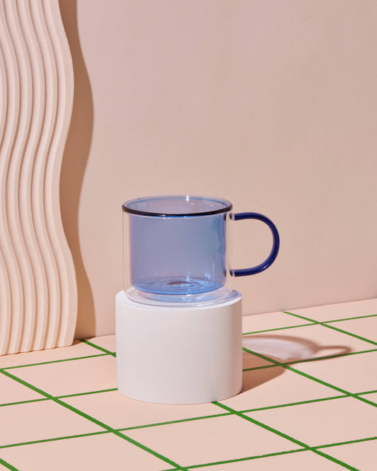 Poketo Double Wall Mug Blue