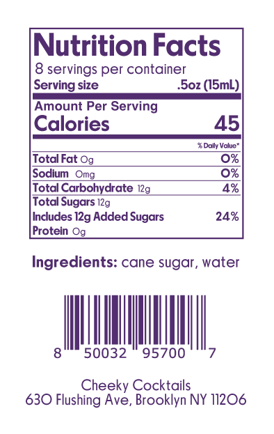 Cheeky Simple Syrup 4oz