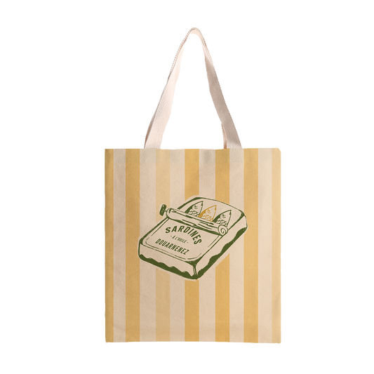 Another Banger Sardine Tote Bag Yellow