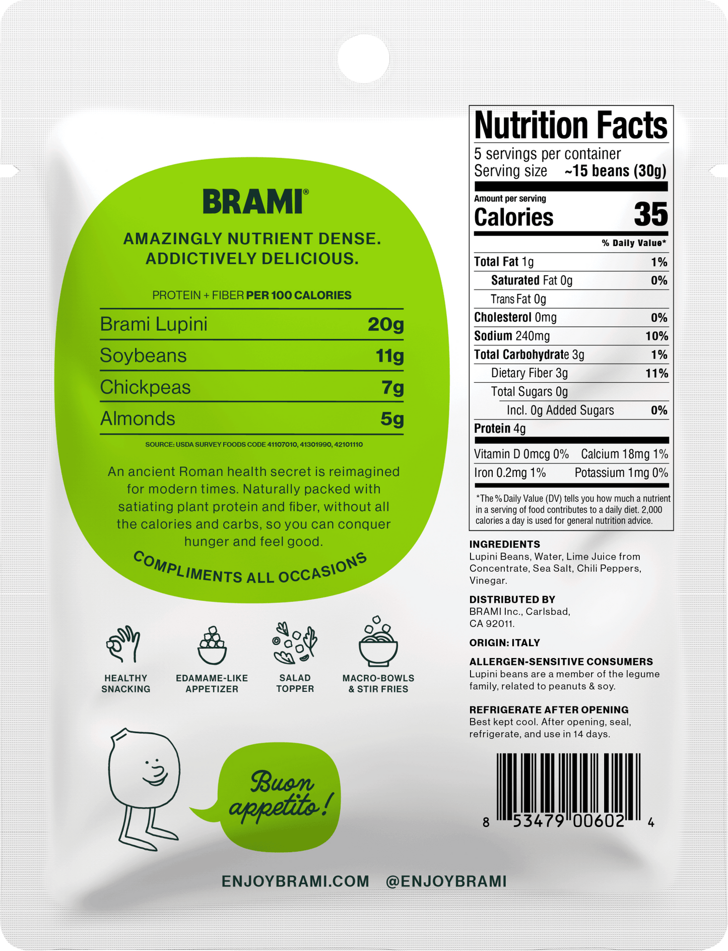 Italian Snacking Lupini Beans - Chili & Lime (150g) - Another Banger